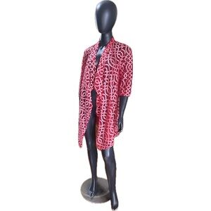 Paula Deen Red Cascade Cardigan